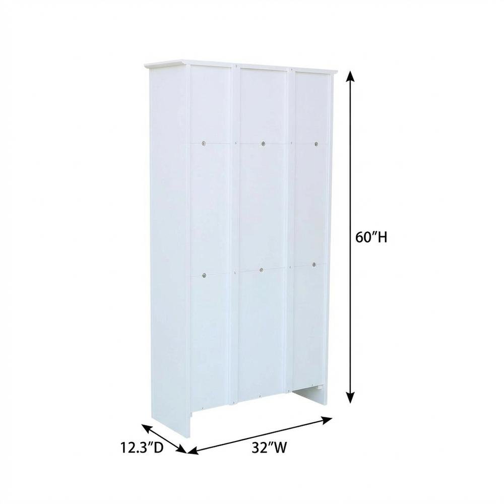 White Shaker Bookcase with Classic Design and Spacious Shelving