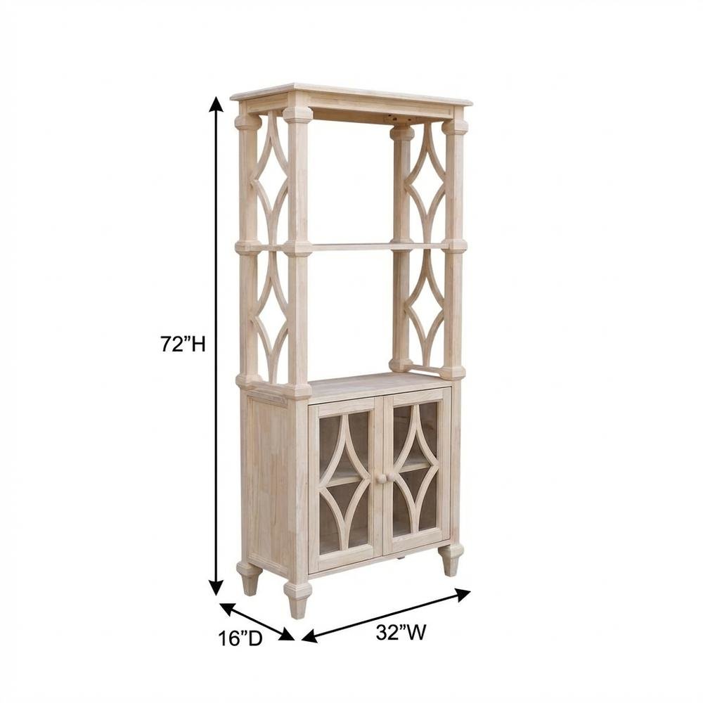 Wooden Bookcase in Brown with Durable Parawood Shelves for Stylish Storage