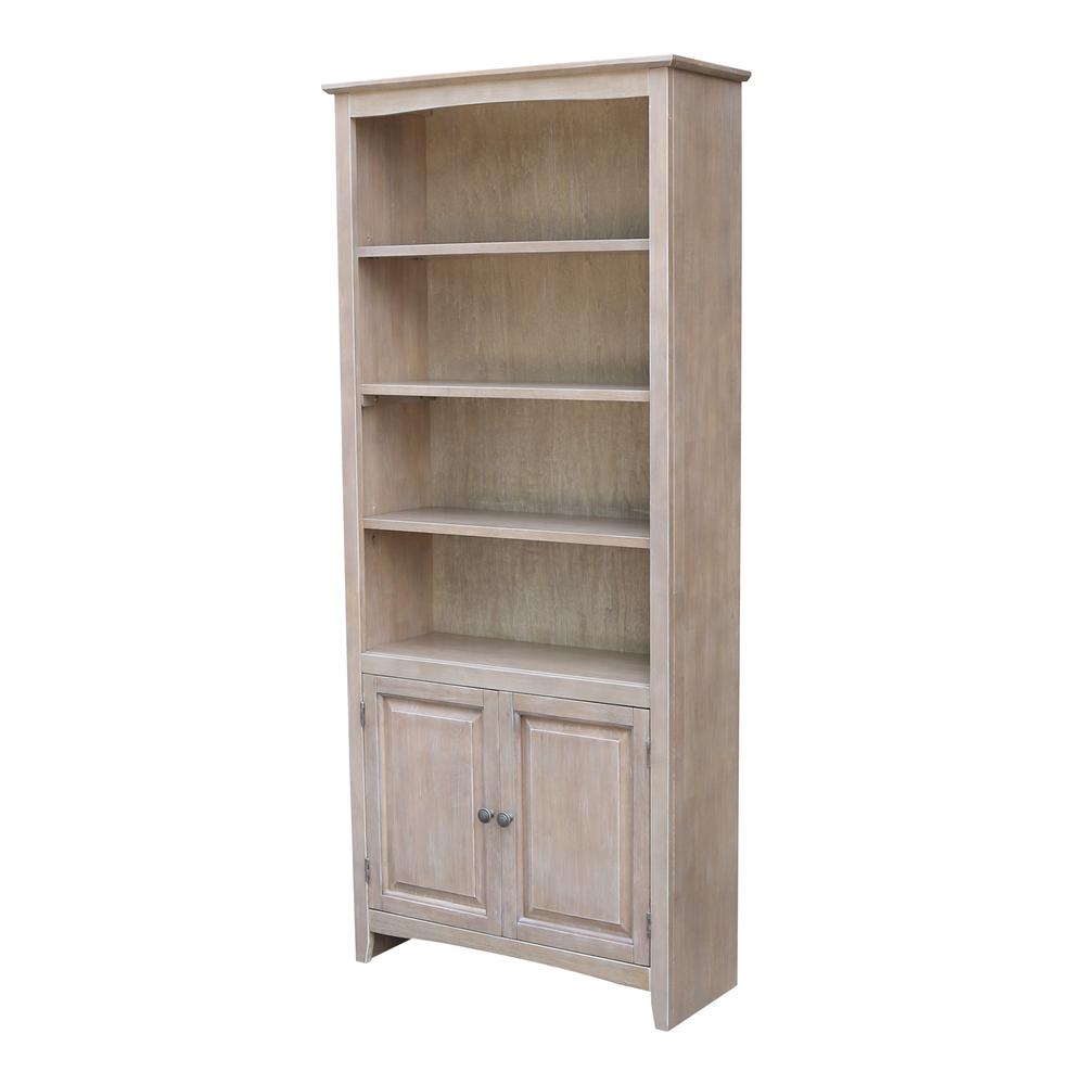 Shaker Bookcase - 72"H , Washed Gray Taupe