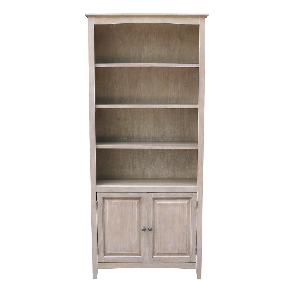Shaker Bookcase - 72"H , Washed Gray Taupe