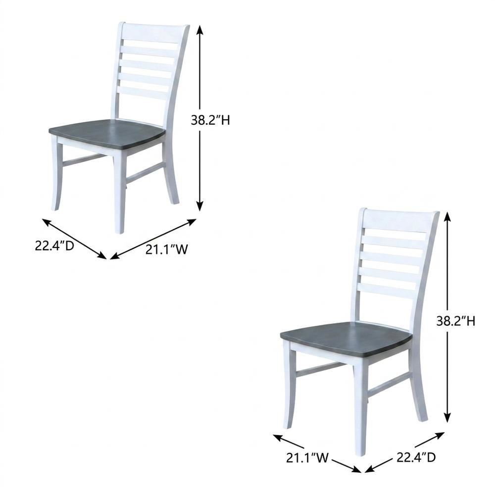 Solid Wood Ladder Back Dining Chair for Kitchen and Dining Room
