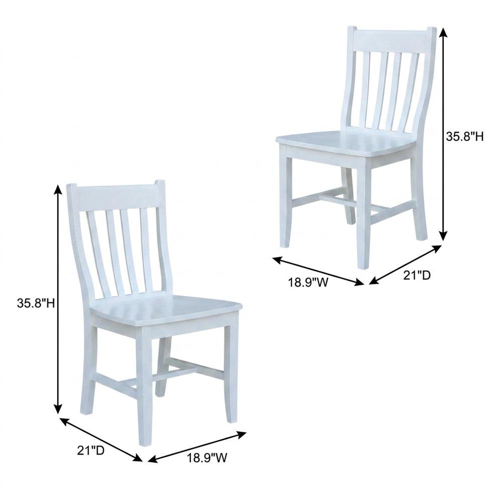 Hardwood Cafe Dining Chairs for Kitchen Table, Set of Two, Dining Room