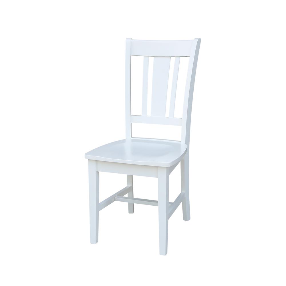 Set of Two San Remo Splatback Chairs, White