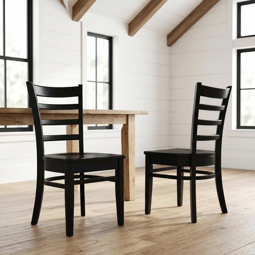 Solid Hardwood Dining and Living Room Side Chair with Classic Frame