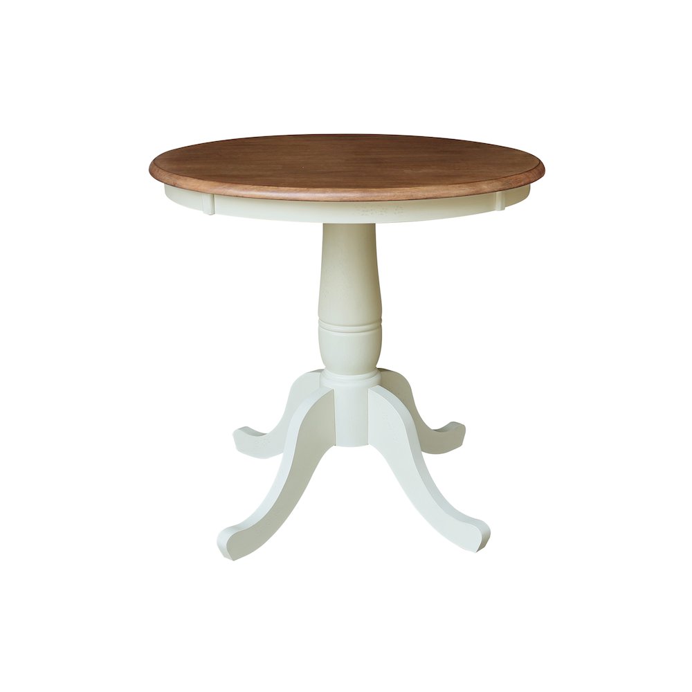 30" Round Top Pedestal Dining Table with 2 Dining Chairs