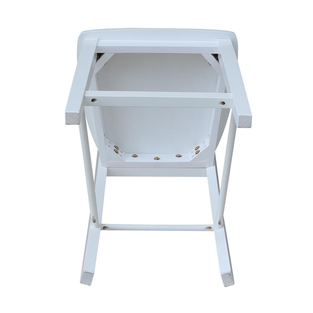 Madrid Counter height Stool - 24" Seat Height, White