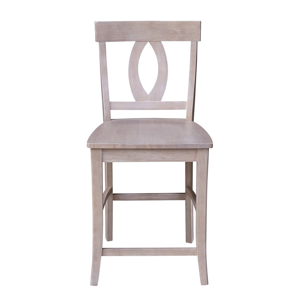 Cosmo Counter height Stool - 24" Seat Height , Washed Gray Taupe
