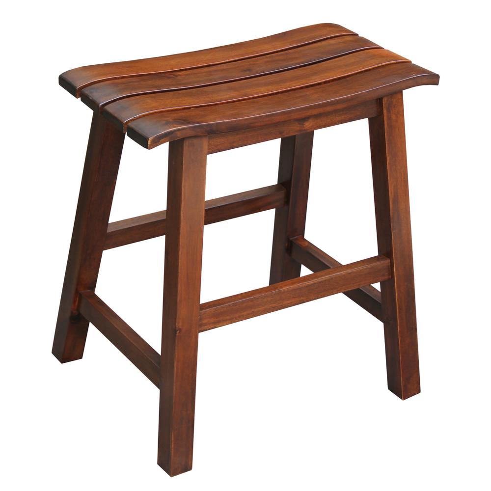 Slat Seat Stool - 18" Seat Height , Espresso