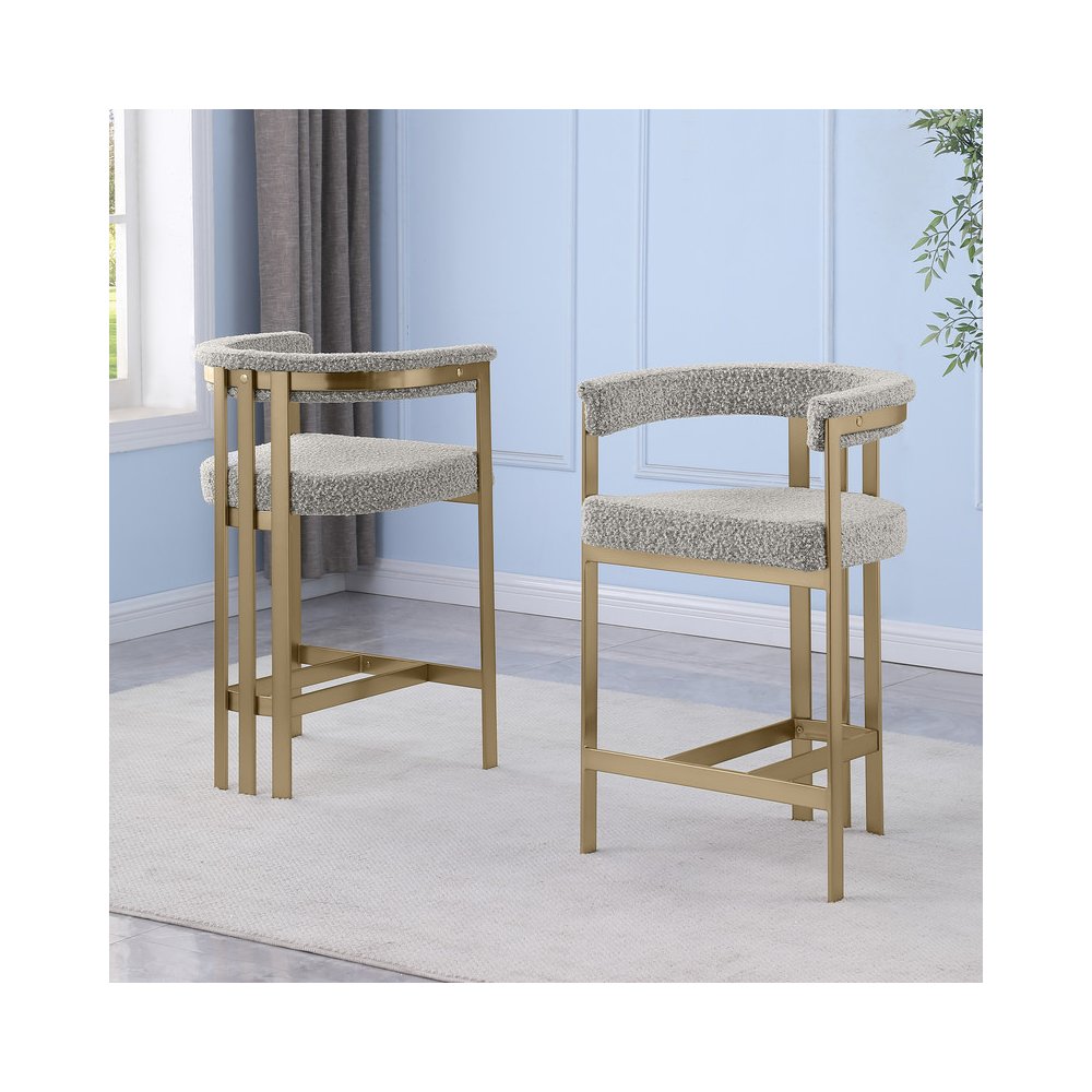 Glam gatsby Rich gray barstools- Set of 1
