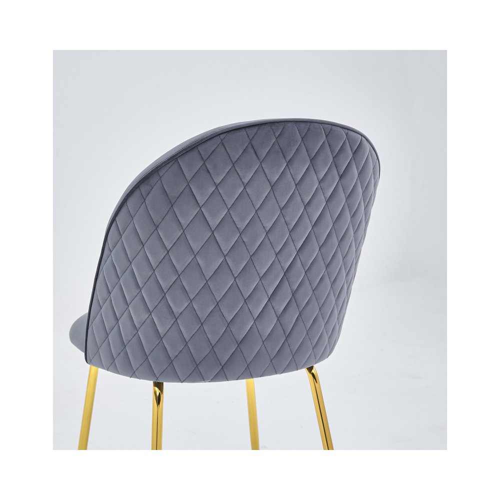 Best Quality Furniture Glass With White Marble Wrap Dining Set And Gray Chairs