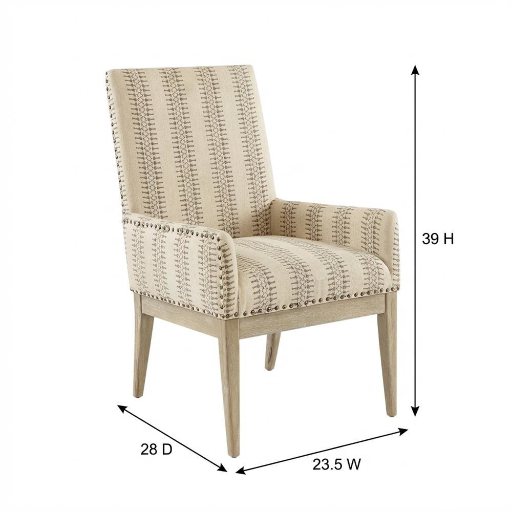 Brown Farmhouse Armchair Set of 2 with Comfortable Design and Sturdy Construction