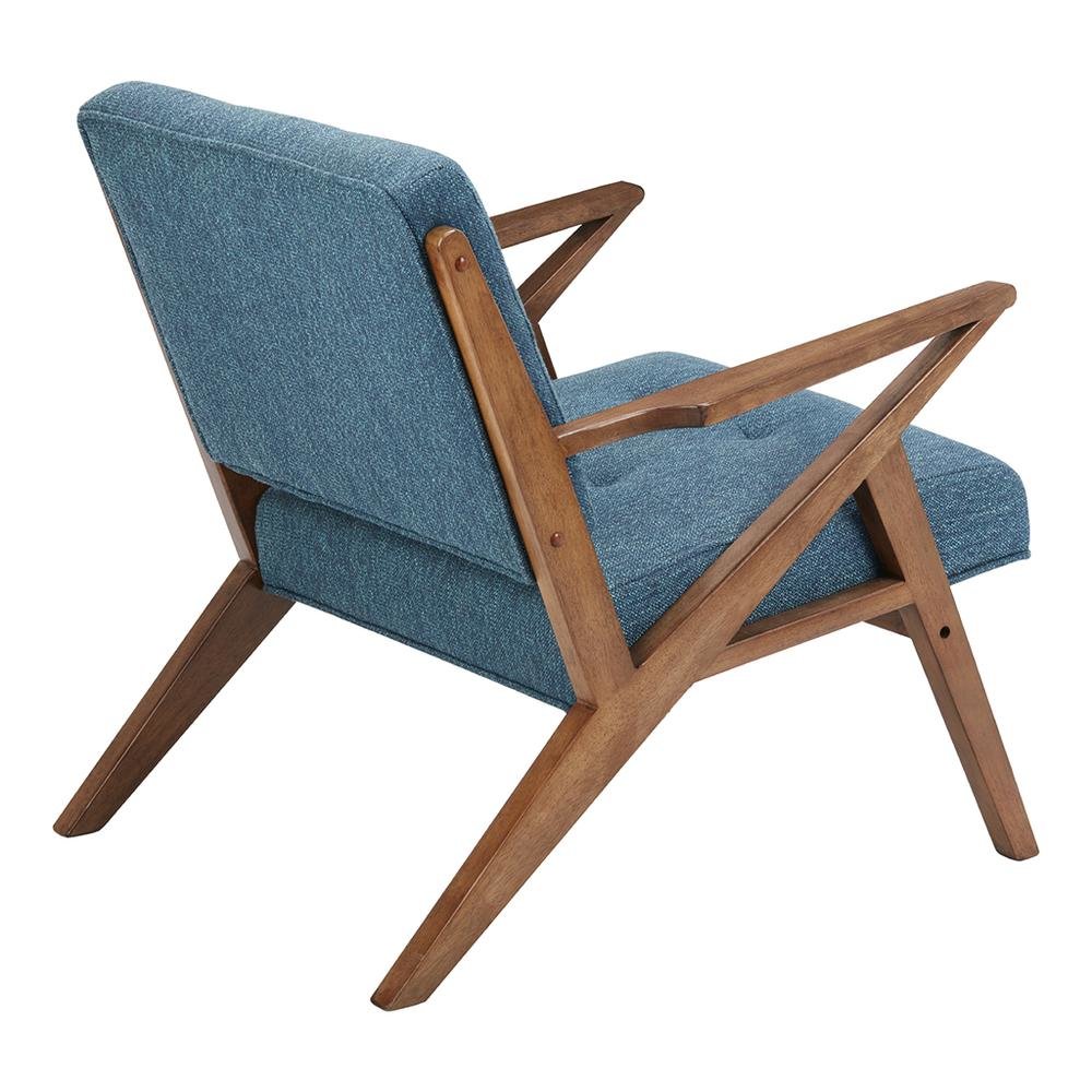 Blue Accent Chair – Upholstered Lounge Chair for Bedroom or Living Room