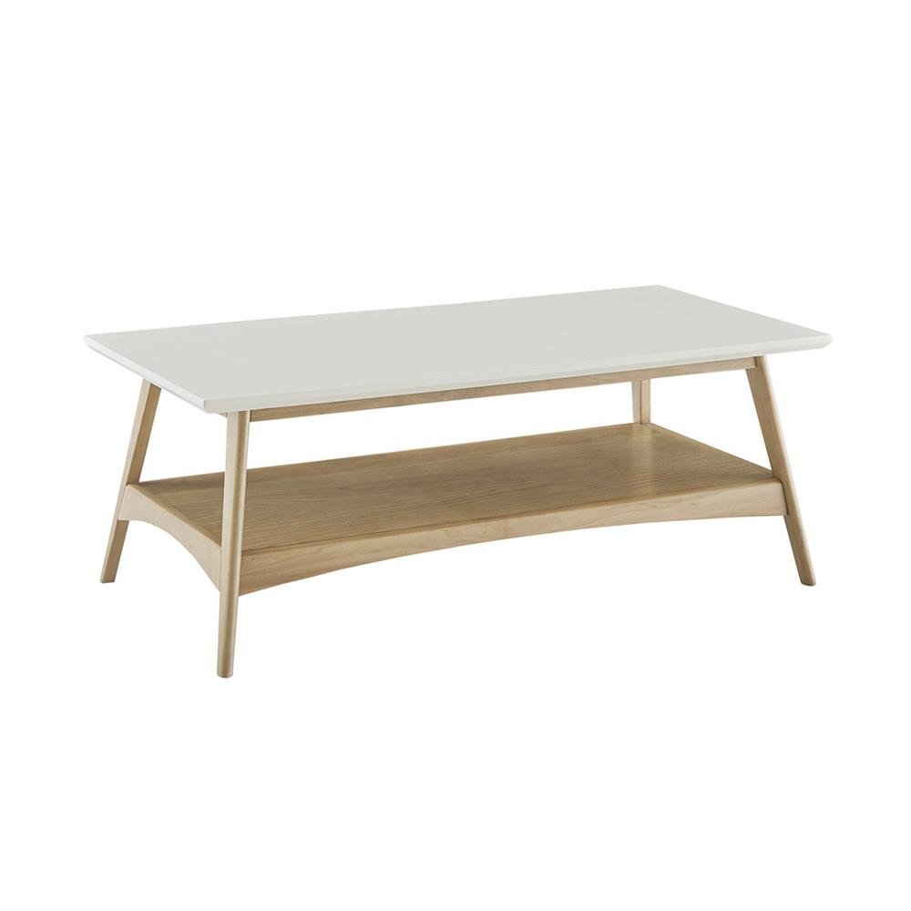 White Mid Century Modern Coffee Table – Stylish Luxury Living Room Piece