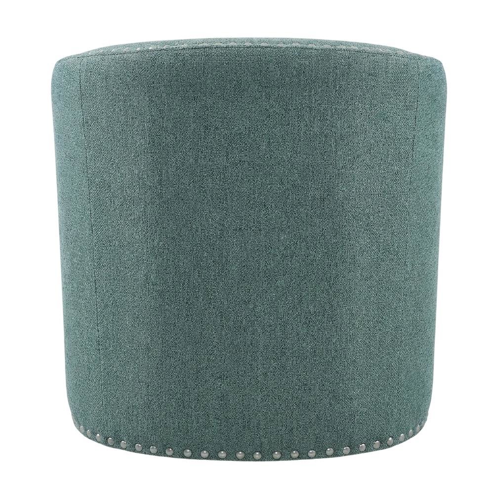Teal Swivel Chair with Multi-Pattern Fabric and Comfortable Design