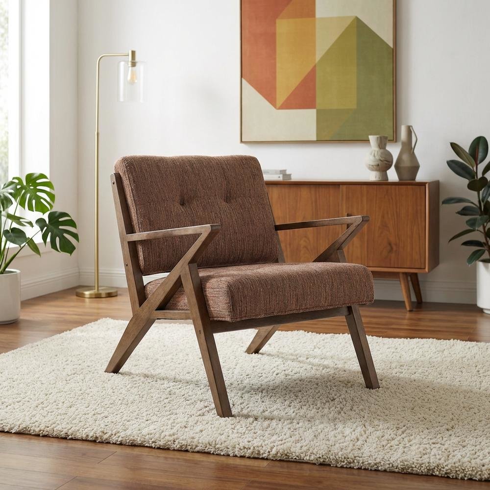 Orange Retro Rocket Lounge Chair with Comfortable Seat and Stylish Design