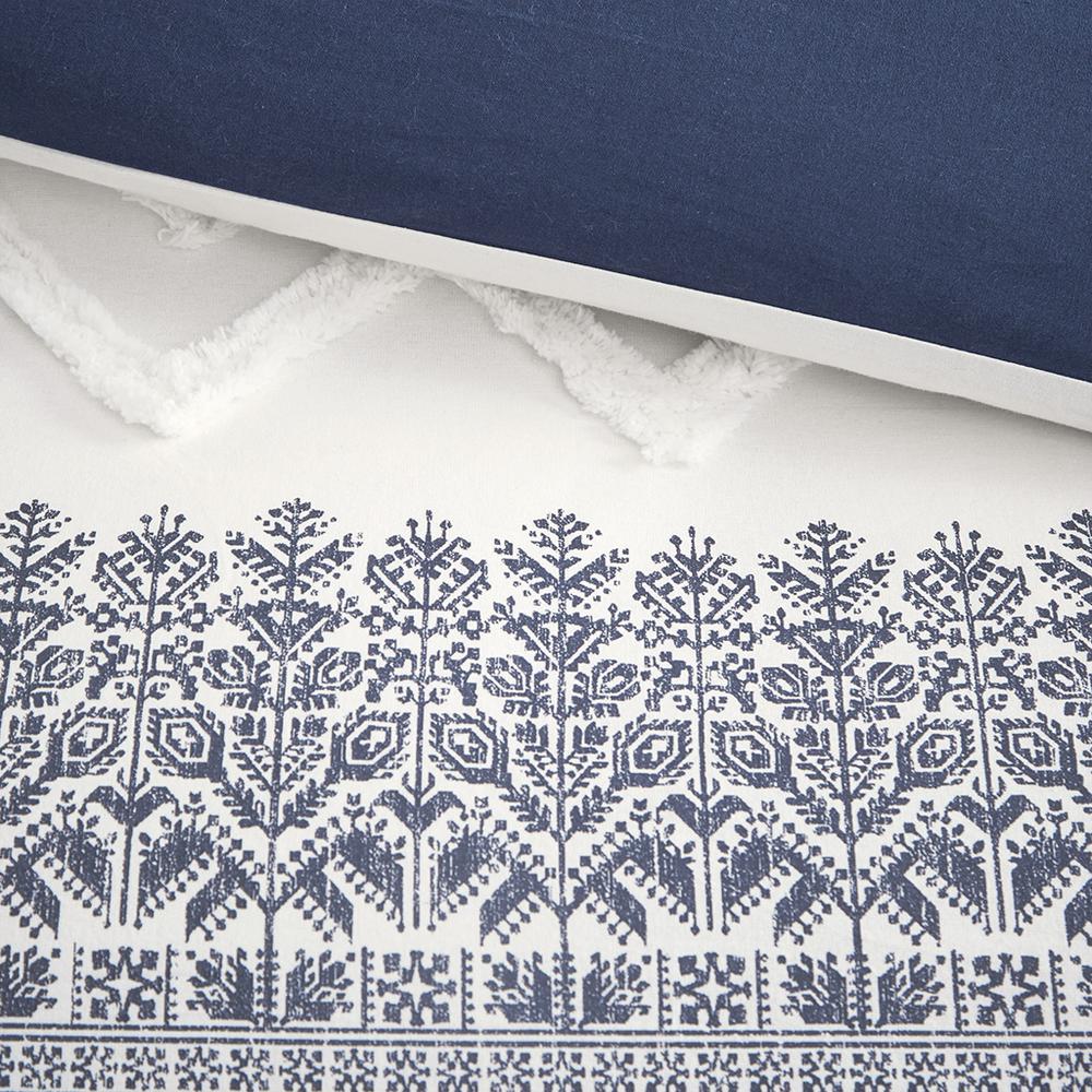 Navy Botanic Farmhouse Comforter Set, Belen Kox