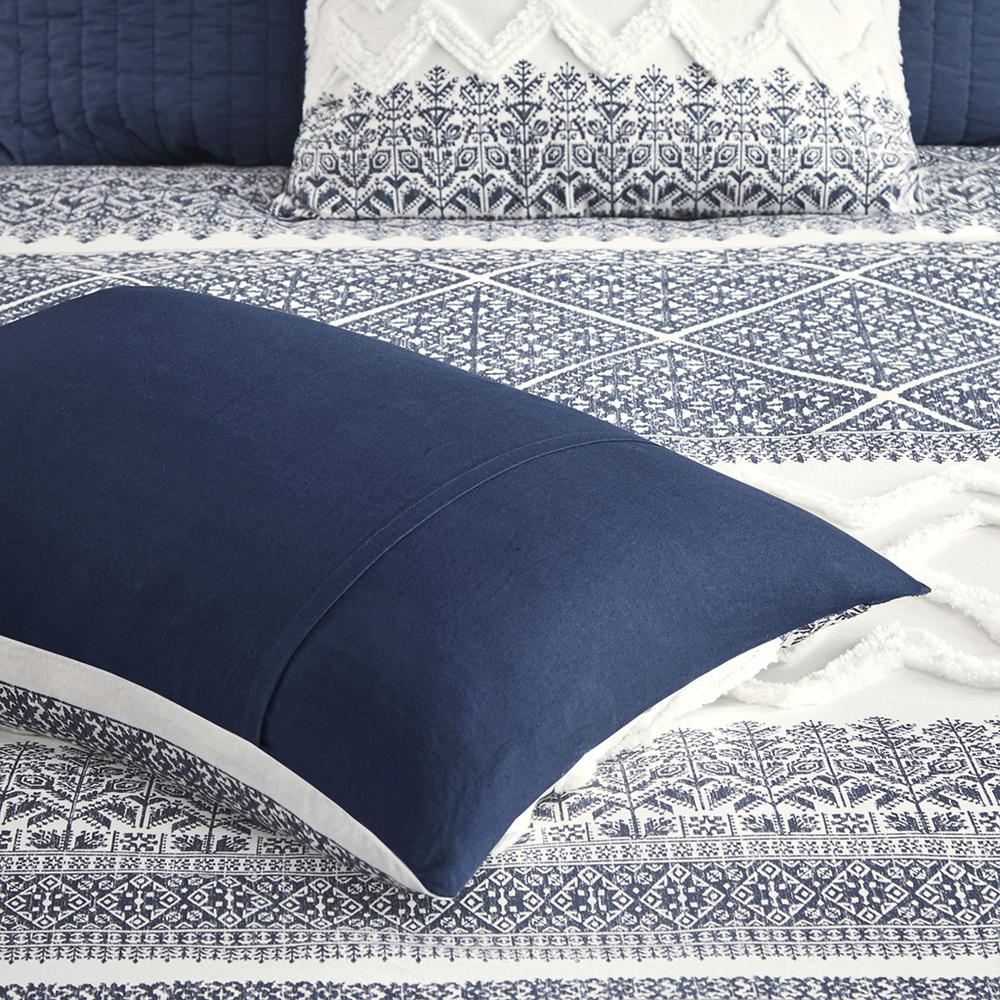 Navy Botanic Farmhouse Comforter Set, Belen Kox