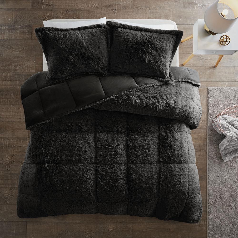 Shaggy Long Fur Comforter Set, Belen Kox