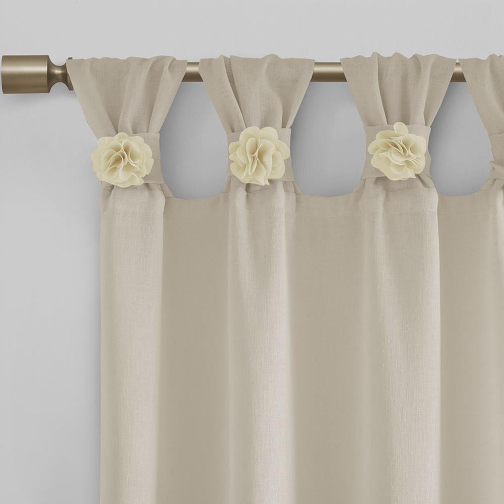 Rosette Tab Top Floral Window Panel, Belen Kox
