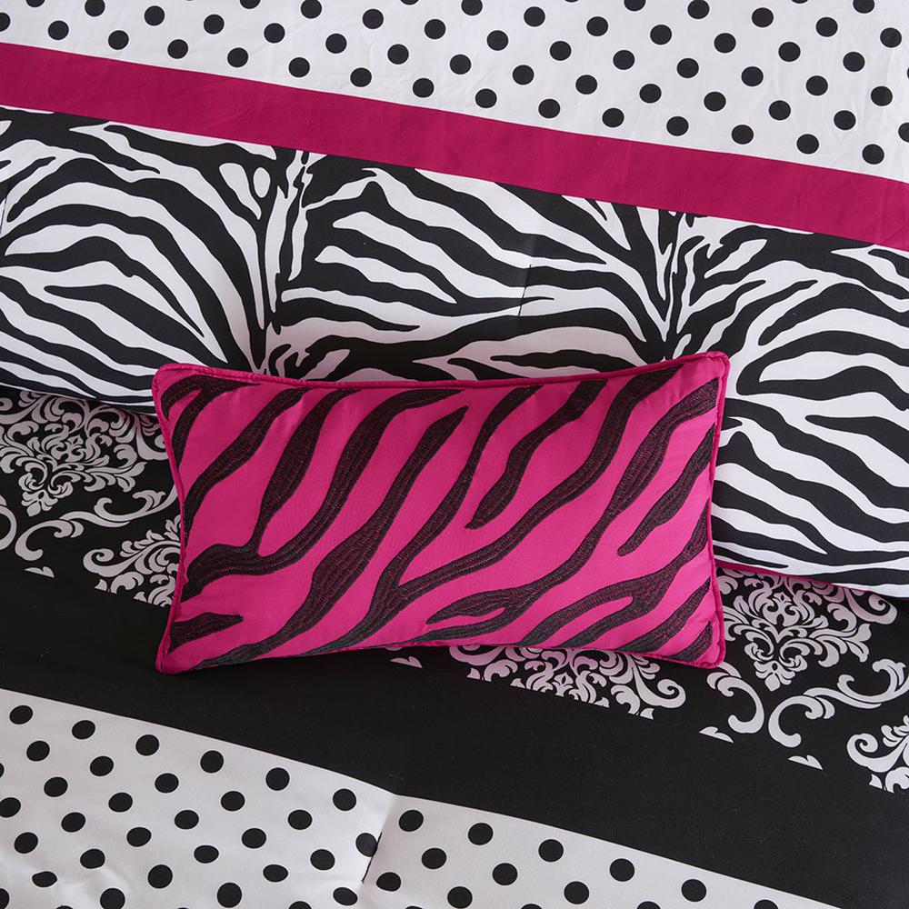 Reagan Pink Printed Comforter Set, Belen Kox