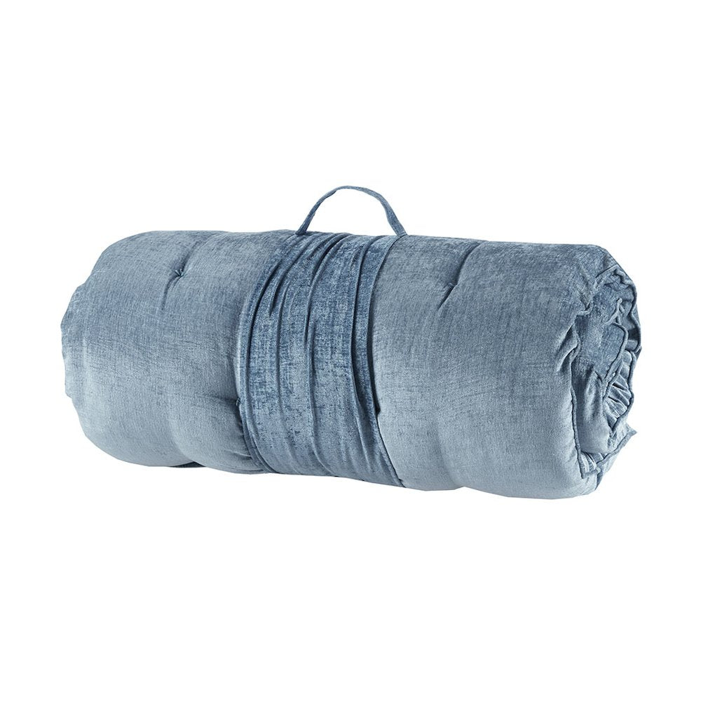 Aqua Bliss Chenille Lounge Floor Pillow Cushion, Belen Kox