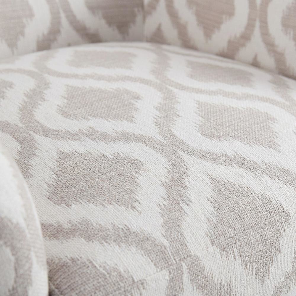 Grey Wingback Accent Chair with Arianna Pattern and Comfortable Design