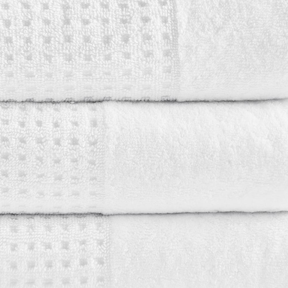 Pure White Waffle Cotton Towel Set, Belen Kox