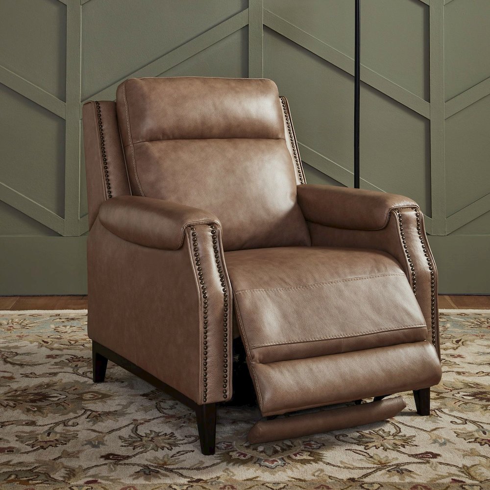 Rawling Classic Pushback Recliner Chair - York Sand Leather