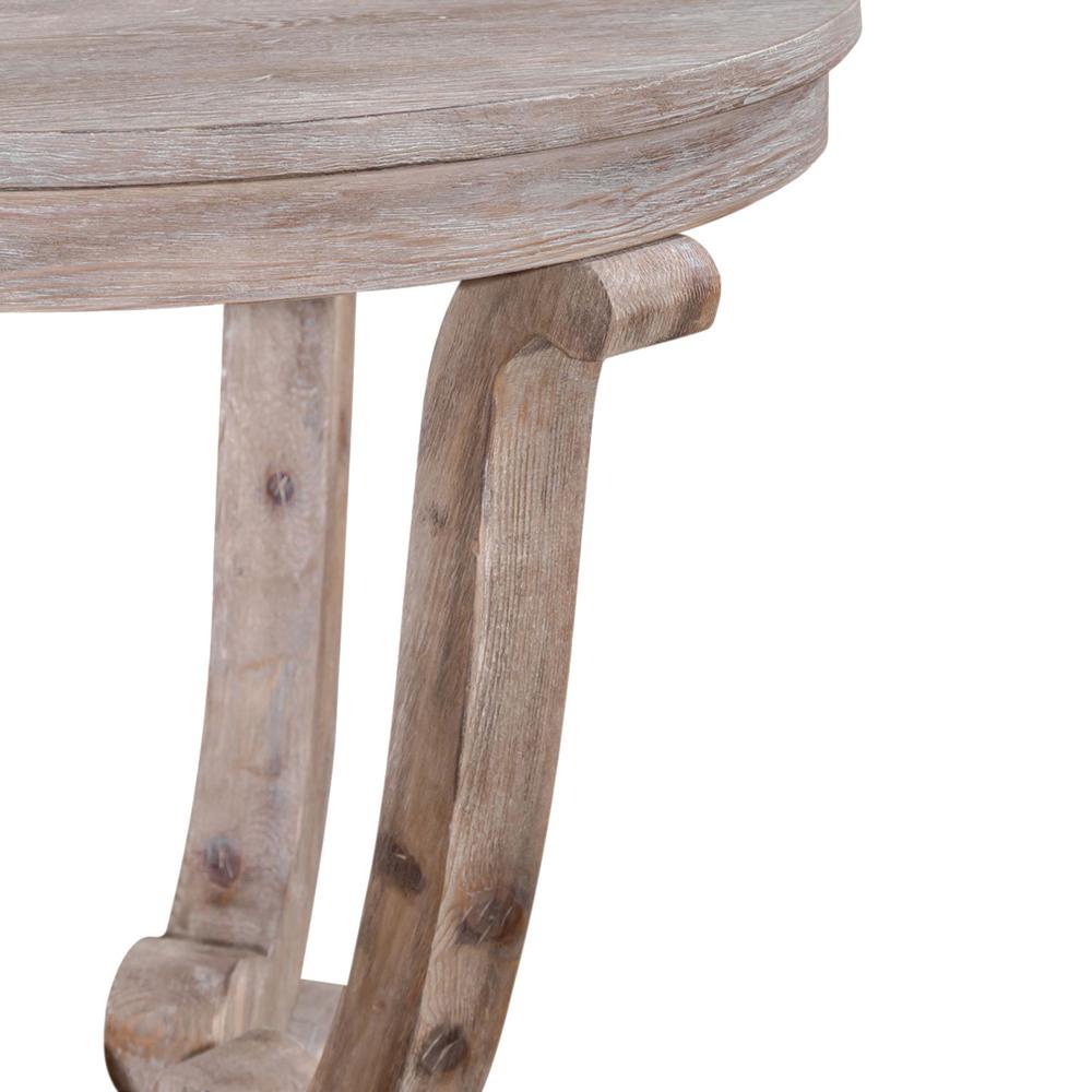 Greystone Mill End Table in Stone White Wash w/ Wirebrush Distressing