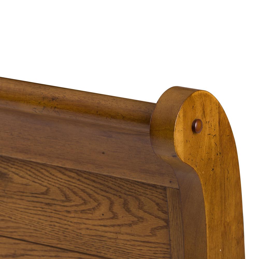 Grandpas Cabin King Sleigh Bed in Aged Oak