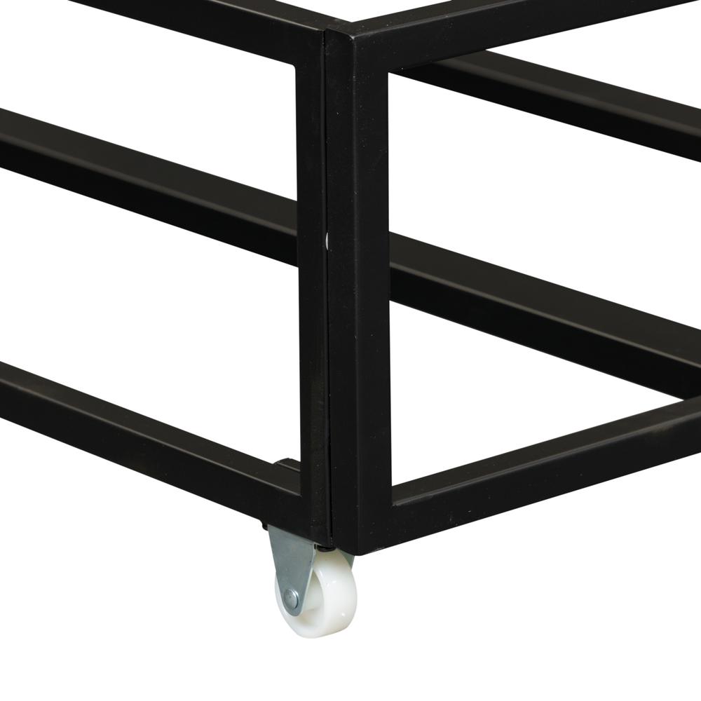 Vintage Series Twin Metal Trundle - Black in Distressed Metal