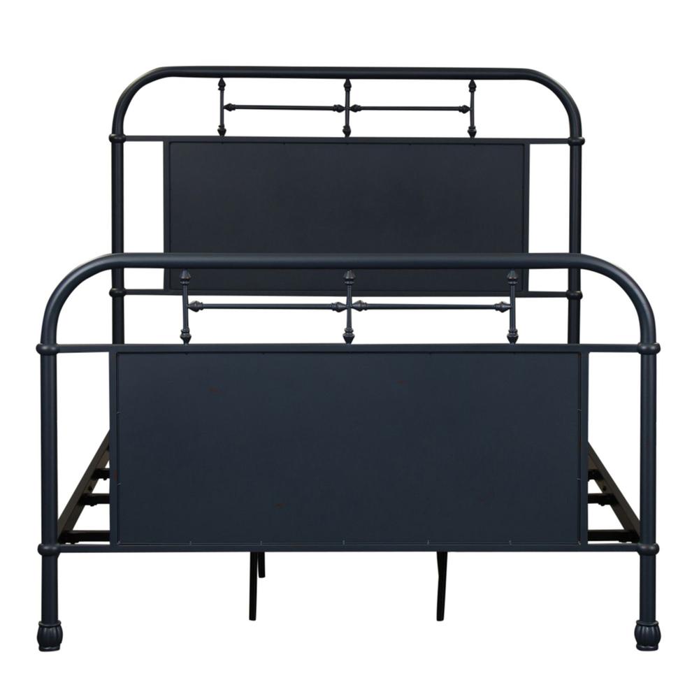 Vintage Series Full Metal Bed - Navy in Distressed Metal