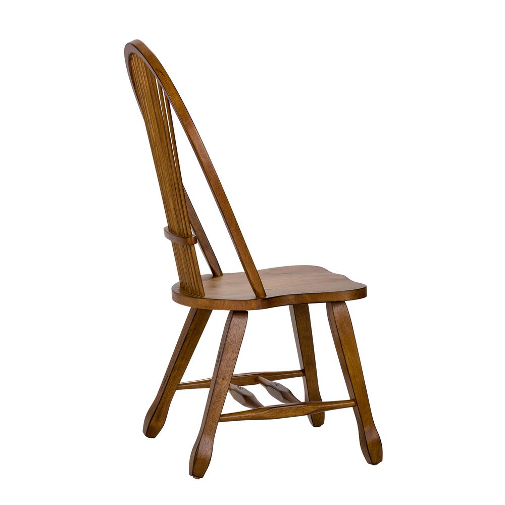 Treasures Sheaf Back Side Chair - Oak in Rustic Oak