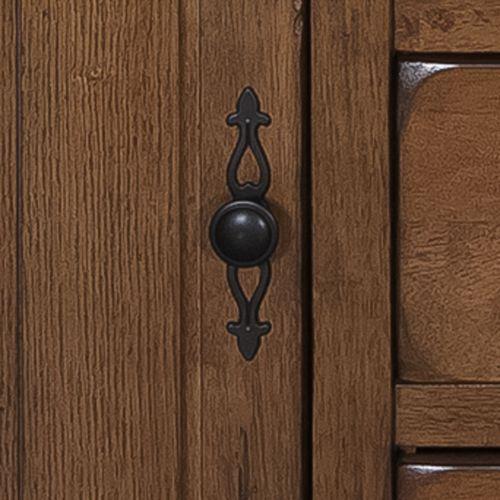 Hutch & Buffet Set in Rustic Oak & Black