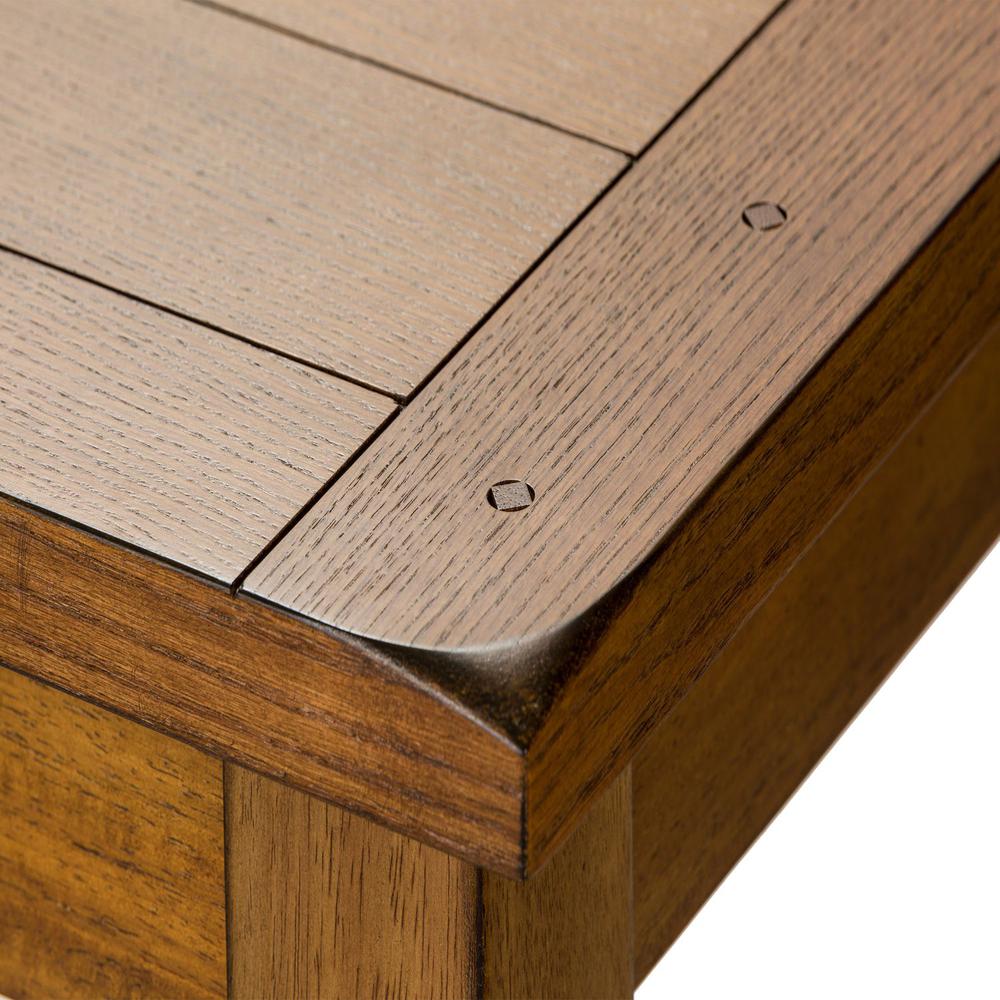 Treasures Rectangular Leg Table - Oak in Rustic Oak