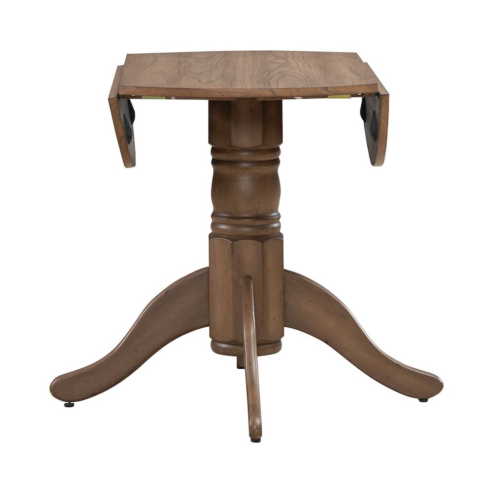 3 Pc Drop Leaf Table Dining Room Set with 2 Ladder Back Side Chairs - Sandstone