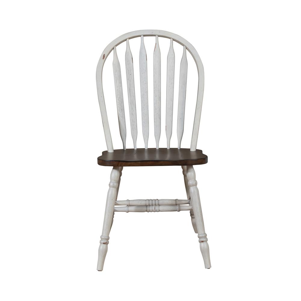 Windsor Side Chair- White- Set of 2 Solids White