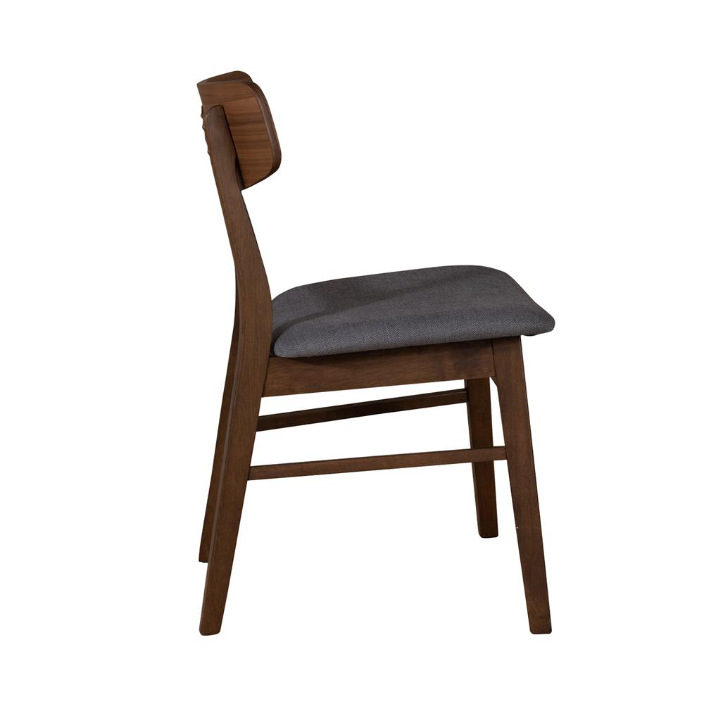 Panel Back Side Chair- Grey (RTA)- Set of 2 Contemporary Brown
