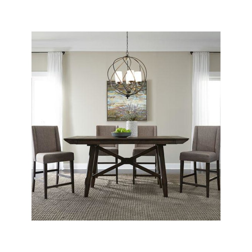 Brown Dining Table for 4 – 5 Piece Small Kitchen Dining Set with Chairs