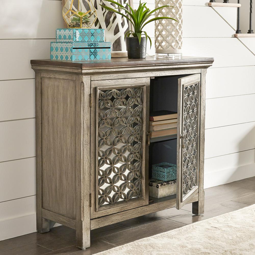 Westridge 2 Door Accent Cabinet in Wirebrushed Gray