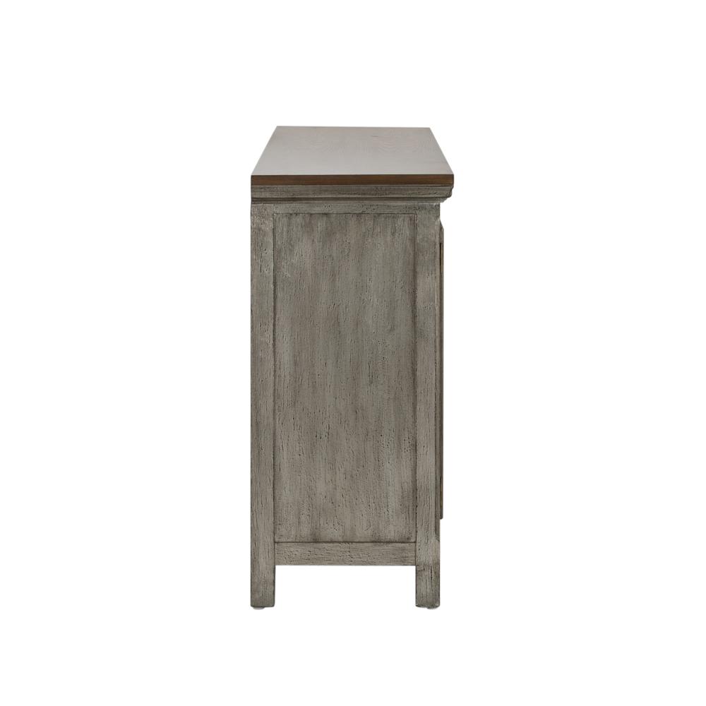Westridge 4 Door Accent Cabinet in Wirebrushed Gray