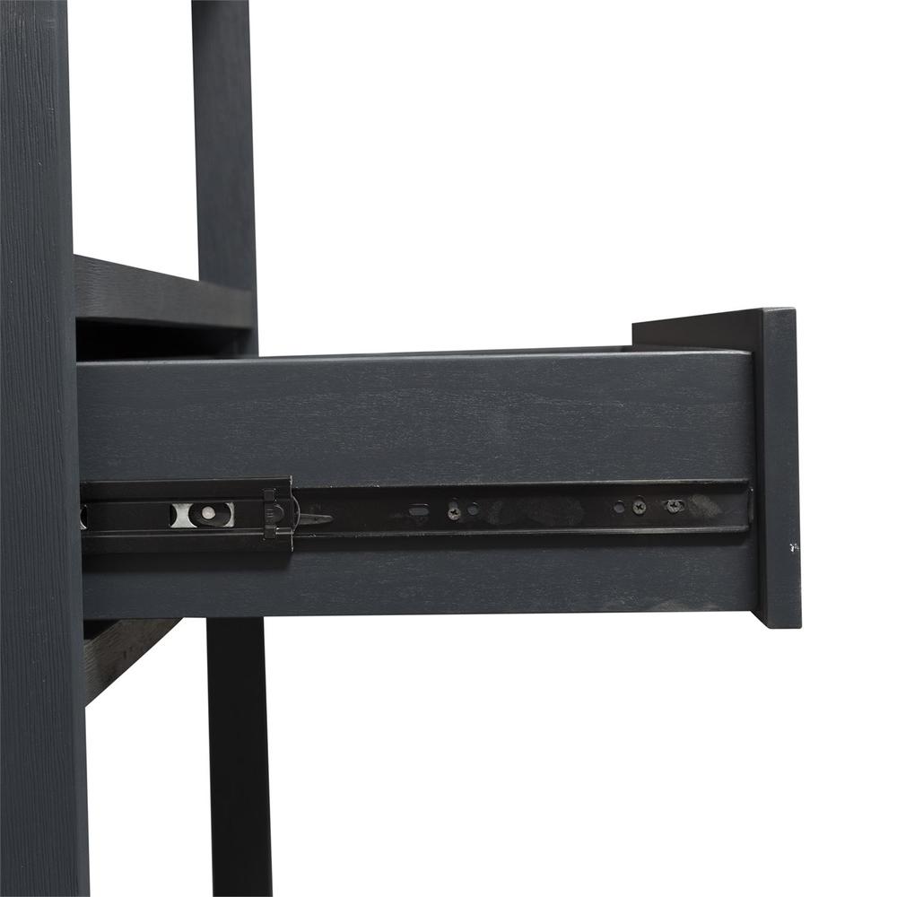 East End Accent Bookcase in Wirebrushed Denim