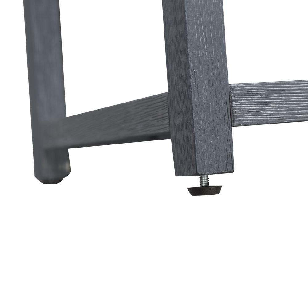 East End 1 Shelf Accent Table in Wirebrushed Denim