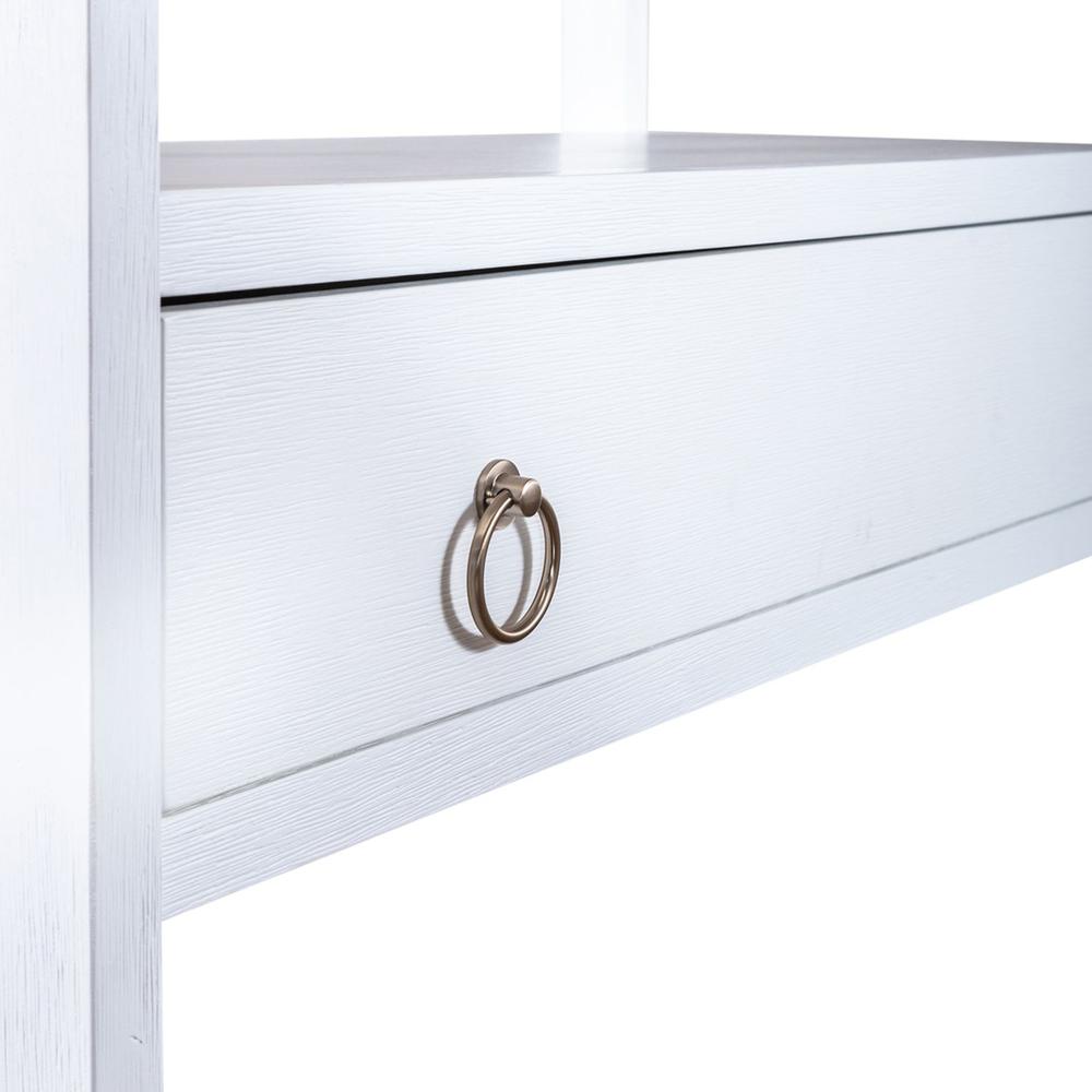 East End Accent Bookcase in Wirebrushed White