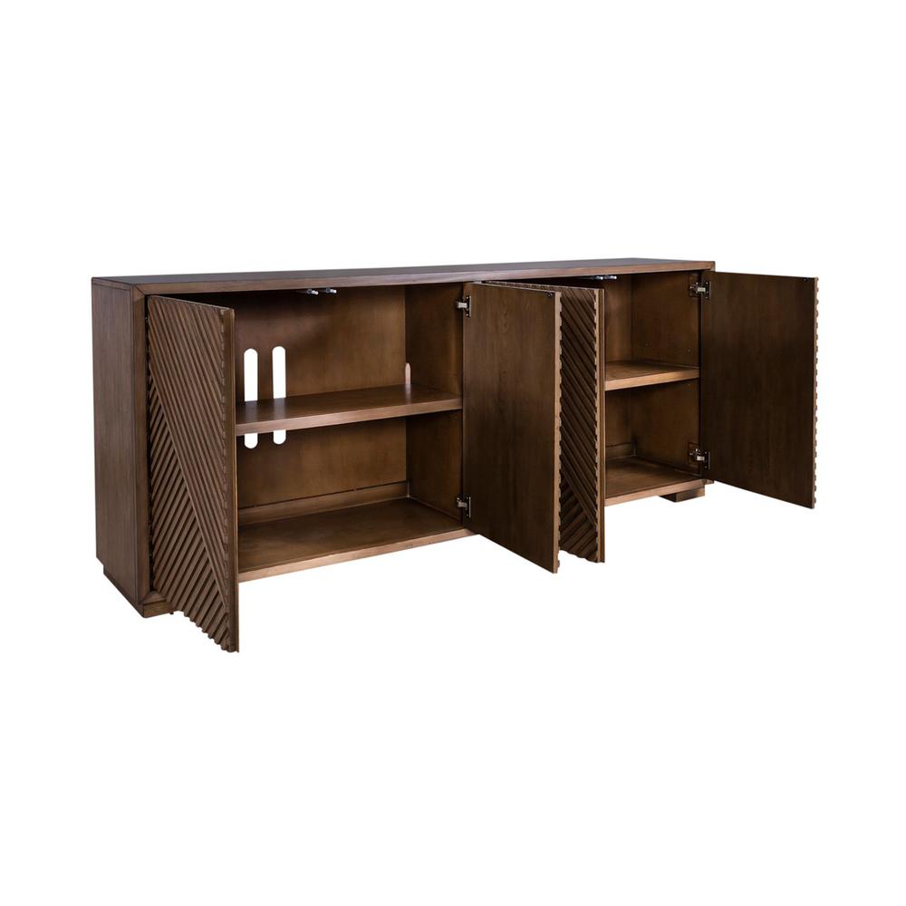 Easton eighty-two inch TV console in Urban Bronze Finish