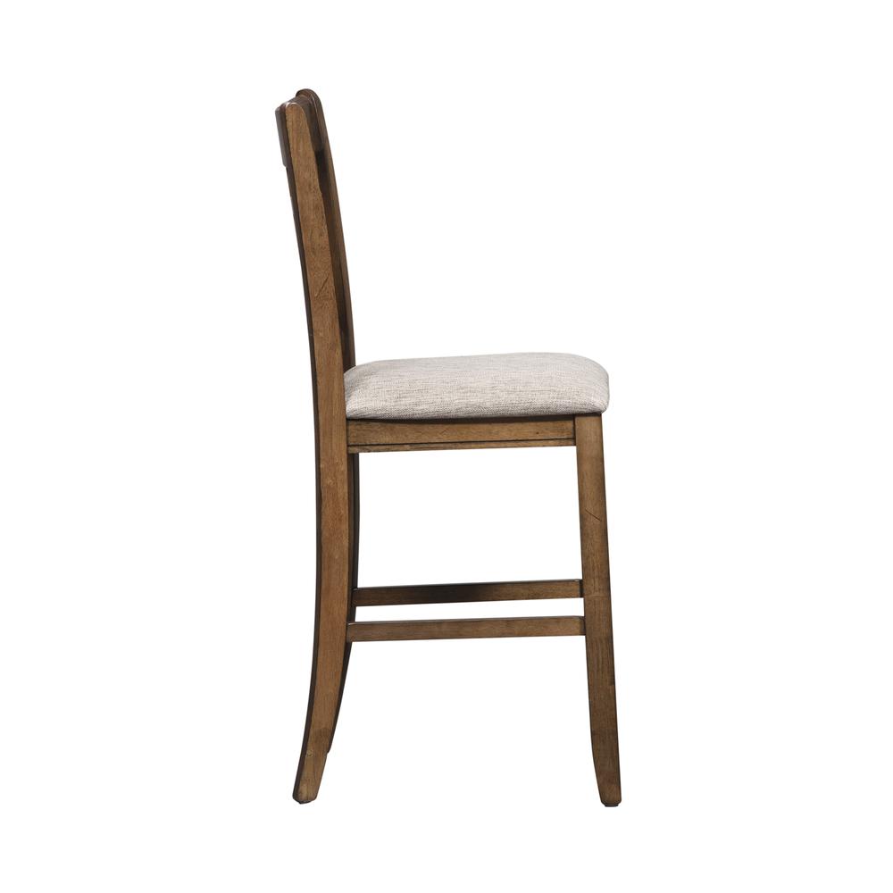 Santa Rosa 24 Inch Lattice Back Counter Chair-Set of 2 in Antique Honey
