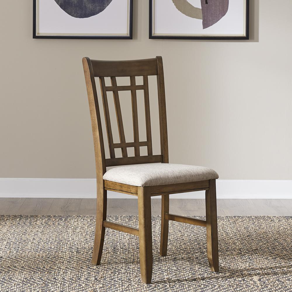 Santa Rosa Lattice Back Side Chair-Set of 2 in Antique Honey