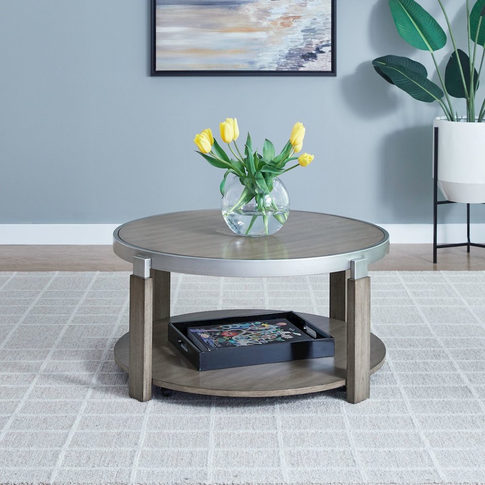 Sutton Cocktail Table for Living Room - Bleached Sand