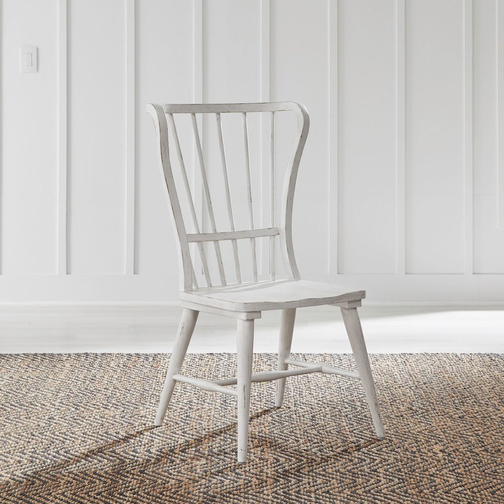 River Place Windsor Back Side Chair (RTA) - Set of 2 in Pine Solids & Veneers