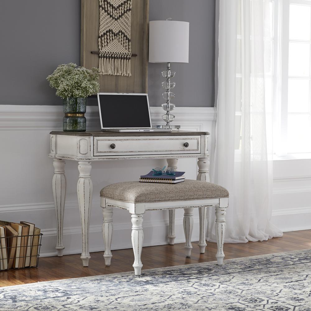 Magnolia Manor Accent Vanity Desk/Night Stand in Antique White